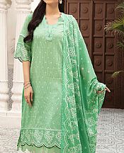 Pastel Green Lawn Suit (2 Pcs)- Pakistani Designer Lawn Dress