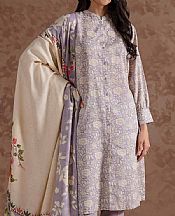 Nishat Purple Grey Khaddar Suit- Pakistani Winter Clothing