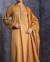 Nishat Mustard Khaddar Suit (2 pcs)- Pakistani Winter Clothing