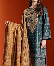 Nishat Teal Jacquard Suit- Pakistani Winter Clothing
