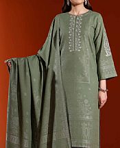 Nishat Green Jacquard Suit- Pakistani Winter Dress