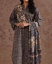 Nishat Grey Khaddar Suit- Pakistani Winter Dress