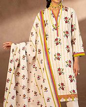 Nishat Off White Khaddar Suit- Pakistani Winter Dress