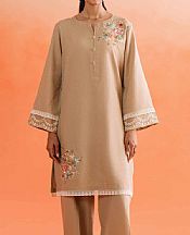 Nishat Tan Dobby Suit (2 pcs)- Pakistani Designer Lawn Suits