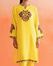 Nishat Yellow Dobby Suit (2 pcs)- Pakistani Lawn Dress