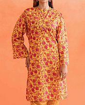 Nishat Yellow Cambric Suit (2 pcs)- Pakistani Lawn Dress