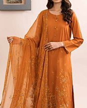 Nishat Halloween Orange Jacquard Suit- Pakistani Lawn Dress