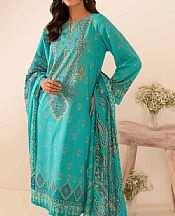 Nishat Turquoise Lawn Suit- Pakistani Designer Lawn Suits