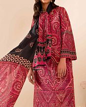 Nishat Rose Red Lawn Suit- Pakistani Designer Lawn Suits