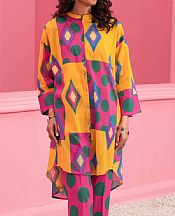 Nishat Yellow/Pink Lawn Suit (2 pcs)- Pakistani Designer Lawn Suits