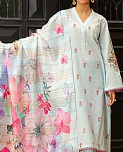 Nishat Pale Blue Lily Cambric Suit- Pakistani Designer Lawn Suits