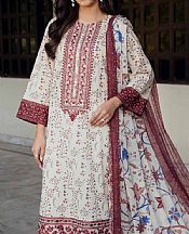Nishat Off White Lawn Suit (2 pcs)- Pakistani Lawn Dress