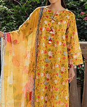 Nishat Mustard Lawn Suit (2 pcs)- Pakistani Lawn Dress
