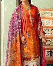 Nishat Orange Lawn Suit (2 pcs)- Pakistani Lawn Dress
