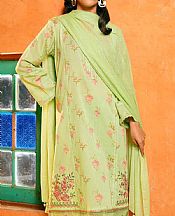 Nishat Pale Olive Lawn Suit- Pakistani Lawn Dress