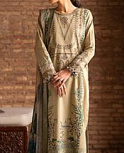 Nishat Beige Lawn Suit- Pakistani Lawn Dress