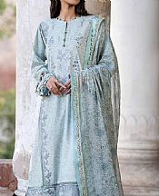Nishat Pale Aqua Lawn Suit- Pakistani Designer Lawn Suits