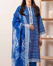 Nishat Royal Blue Lawn Suit- Pakistani Lawn Dress