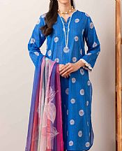 Nishat Denim Blue Lawn Suit- Pakistani Lawn Dress