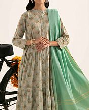 Nishat Mint Grey Lawn Suit- Pakistani Lawn Dress