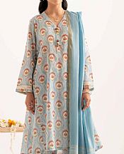 Nishat Baby Blue Lawn Suit- Pakistani Lawn Dress