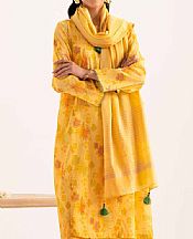 Nishat Mustard Lawn Suit- Pakistani Designer Lawn Suits