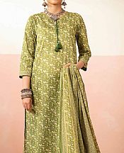 Nishat Apple Green Lawn Suit- Pakistani Lawn Dress