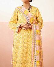 Nishat Yellow Lawn Suit- Pakistani Designer Lawn Suits