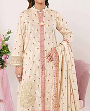 Nishat Cream Lawn Suit- Pakistani Lawn Dress