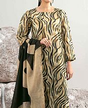 Nishat Ivory/Black Lawn Suit (2 pcs)- Pakistani Lawn Dress