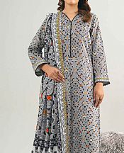 Nishat Grey Lawn Suit (2 pcs)- Pakistani Lawn Dress