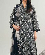 Nishat Black Lawn Suit (2 pcs)- Pakistani Lawn Dress