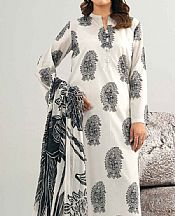 Nishat White/Black Lawn Suit (2 pcs)- Pakistani Designer Lawn Suits