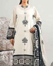 Nishat Off-white Lawn Suit- Pakistani Lawn Dress