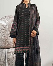 Nishat Black Lawn Suit- Pakistani Lawn Dress