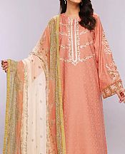 Peach Lawn Suit- Pakistani Designer Lawn Dress