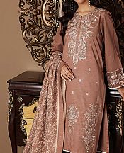 Pinkish Brown Karandi Suit- Pakistani Winter Clothing