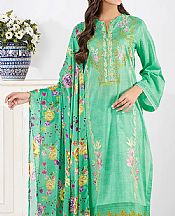 Spring Green Lawn Suit- Pakistani Lawn Dress