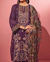 Plum Lawn Suit- Pakistani Designer Lawn Dress