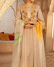 Beige Lawn Suit (2 Pcs)- Pakistani Lawn Dress