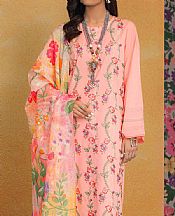 Nishat Baby Pink Cambric Suit (2 Pcs)- Pakistani Lawn Dress
