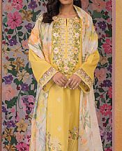 Nishat Golden Yellow Cambric Suit (2 Pcs)- Pakistani Lawn Dress