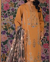 Nishat Orange Cambric Suit (2 Pcs)- Pakistani Designer Lawn Suits