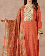 Nishat Cinnabar Red Lawn Suit- Pakistani Lawn Dress