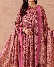 Nishat Tea Pink Lawn Suit- Pakistani Designer Lawn Suits