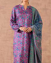 Nishat Magenta Lawn Suit- Pakistani Designer Lawn Suits