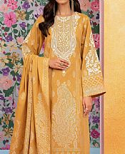 Nishat Orange Jacquard Suit- Pakistani Lawn Dress