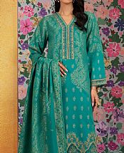 Nishat Teal Jacquard Suit- Pakistani Lawn Dress