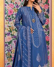 Nishat Denim Blue Jacquard Suit- Pakistani Designer Lawn Suits