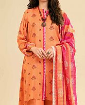 Nishat Orange Lawn Suit- Pakistani Lawn Dress